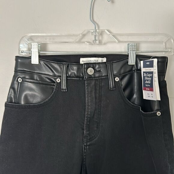 Abercrombie & Fitch skinny Ankle High Rise jeans size 29 or 8 Long NWT - Picture 11 of 16